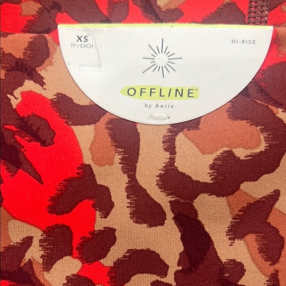 Aerie Offline Goals High Rise Leopard Print Leggings 7/8 Size XS NWT - Picture 3 of 3